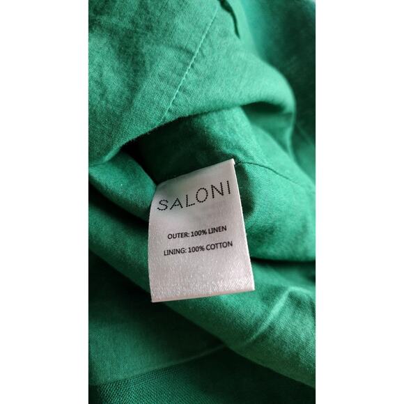 SALONI Emerald Green Scalloped Midi Dress - Picture 5 of 7